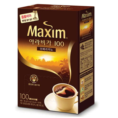 (8001672) 맥심설탕없는블랙믹스(커피만아라비카100T/0.9gX100개)