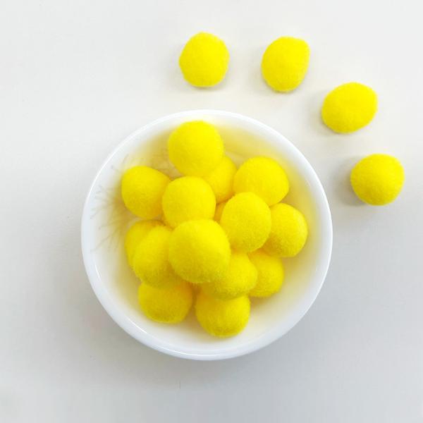 [118692]칼라솜/3cm/약100개/노랑/뉴