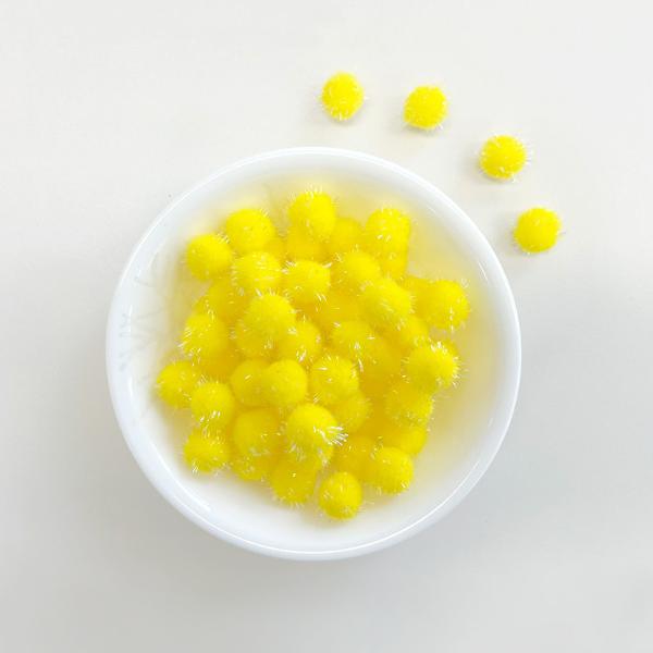 [118603]칼라솜/반짝이/1.5cm/약100개/노랑/뉴