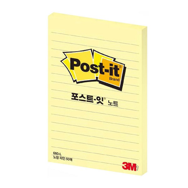 [154681]포스트잇/라인노트/660-50/노랑