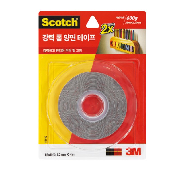 [154736]스카치강력폼양면테이프/3140/12mm*4.0m