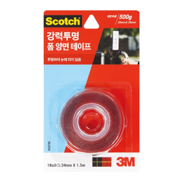 [154738]스카치강력투명폼양면테이프/3215C/24mm*1.5m