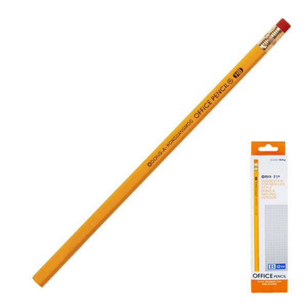 [157471]오피스(오렌지)연필/HB/6자루/동아