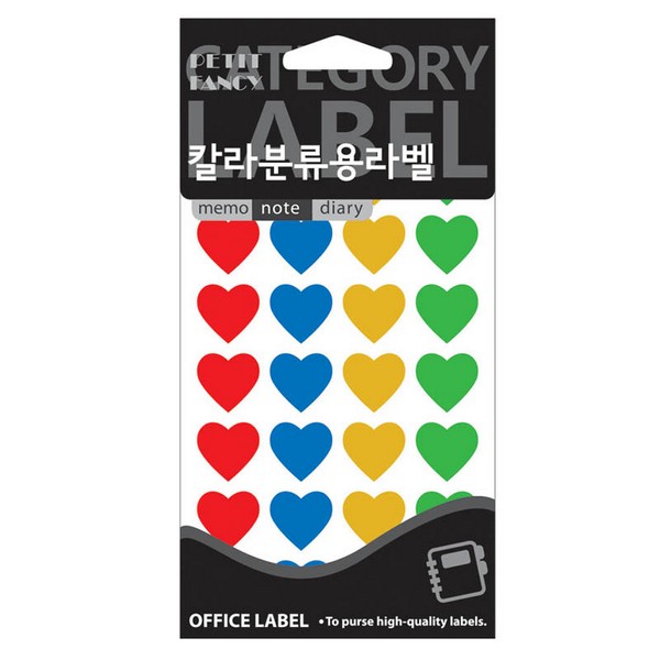 [159314]견출지/유광/하트/20-342A/4색