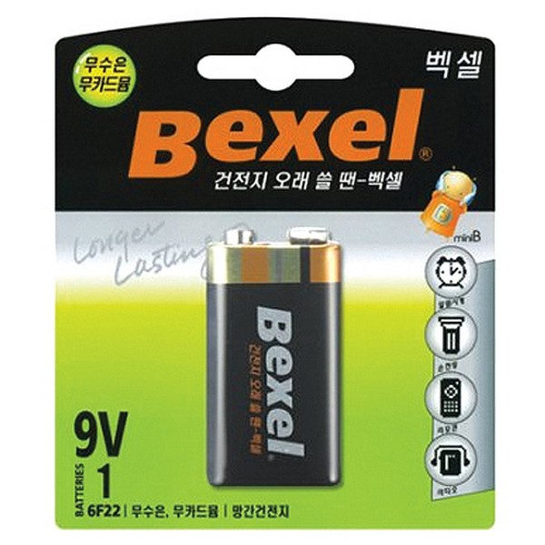 [310118]벡셀건전지/망간/9V/1개입