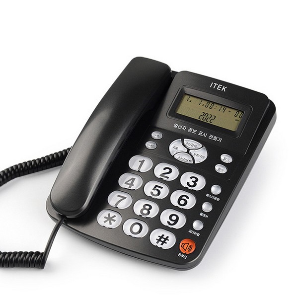 발신자표시 전화기(IK-320/블랙/아이텍)