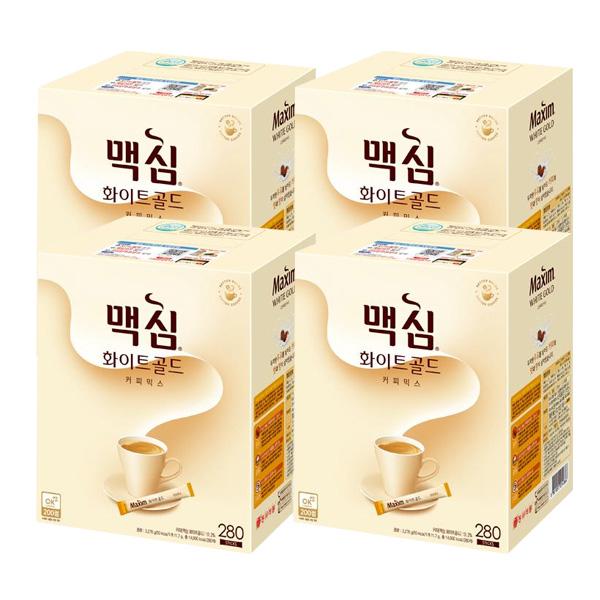 [묶음]맥심 화이트골드 커피믹스(11.7g*280T/동서식품)X4EA