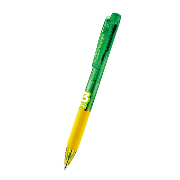 모나미 플립3 형광 (0.7mm:green yellow+0.5mm:black)