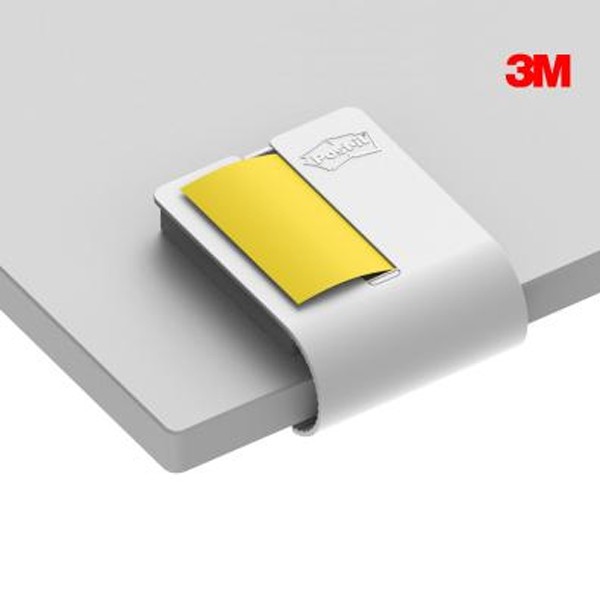 3M 포스트-잇® 강한점착용 클립 디스펜서 CD654 화이트/리필:그리움노랑