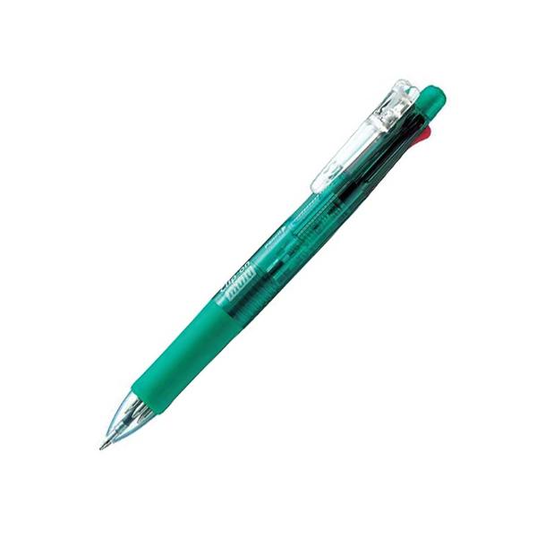 제브라 클립온 멀티펜 볼펜 4색(흑,청,적,녹)0.7+샤프0.5 녹색 B4SA1-G(볼펜(흑,청,적,녹)0.7mm, 샤프0.5mm / 녹색)