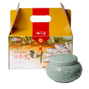 우주수산 연잎 고추장굴비550g(도자기포장/고급선물용)