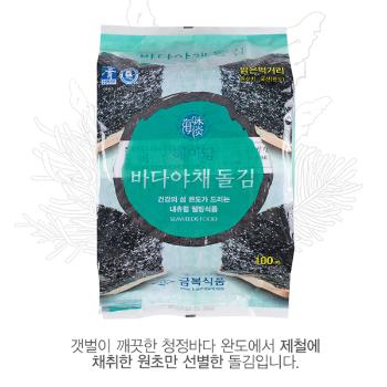 완도 금복식품 바다야채 돌김100매