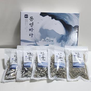 통영바다마켓 멸치5종 선물세트1호(대멸치/중멸치/소멸치/세멸치/디포리)