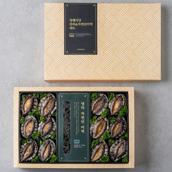 청해거상 완도활전복/자연산미역 혼합 선물세트