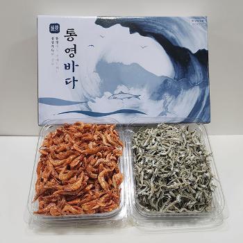 통영바다 은빛멸치2종 선물세트6호(소멸치/홍새우)