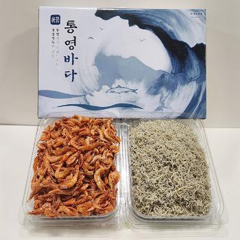 통영바다 은빛멸치2종 선물세트7호(세멸치/홍새우)