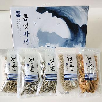 통영바다마켓 멸치5종 선물세트5호(대멸치/중멸치/소멸치/세멸치/건새우)