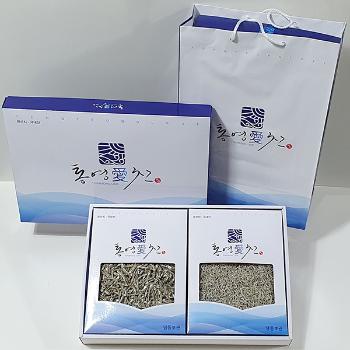통영참멸치 2종 선물세트5호(소멸치600g/세멸치700g)