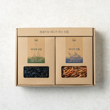 청해거상 건어물 선물세트 2종혼합(자른미역/홍새우)