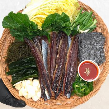 해동찬가 포항 구룡포 완전손질 과메기10미(20쪽)+해초야채세트