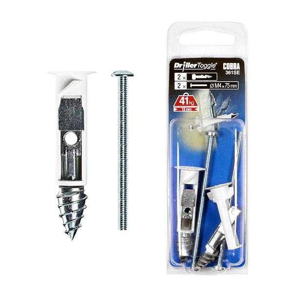 코브라앙카 석고앙카 드릴러토글 361SE M4x75mm 2개입