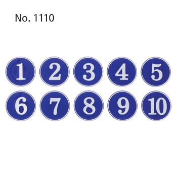 아이티알,LN 사인/번호판(1-10)파랑/지름35/에폭시-1110