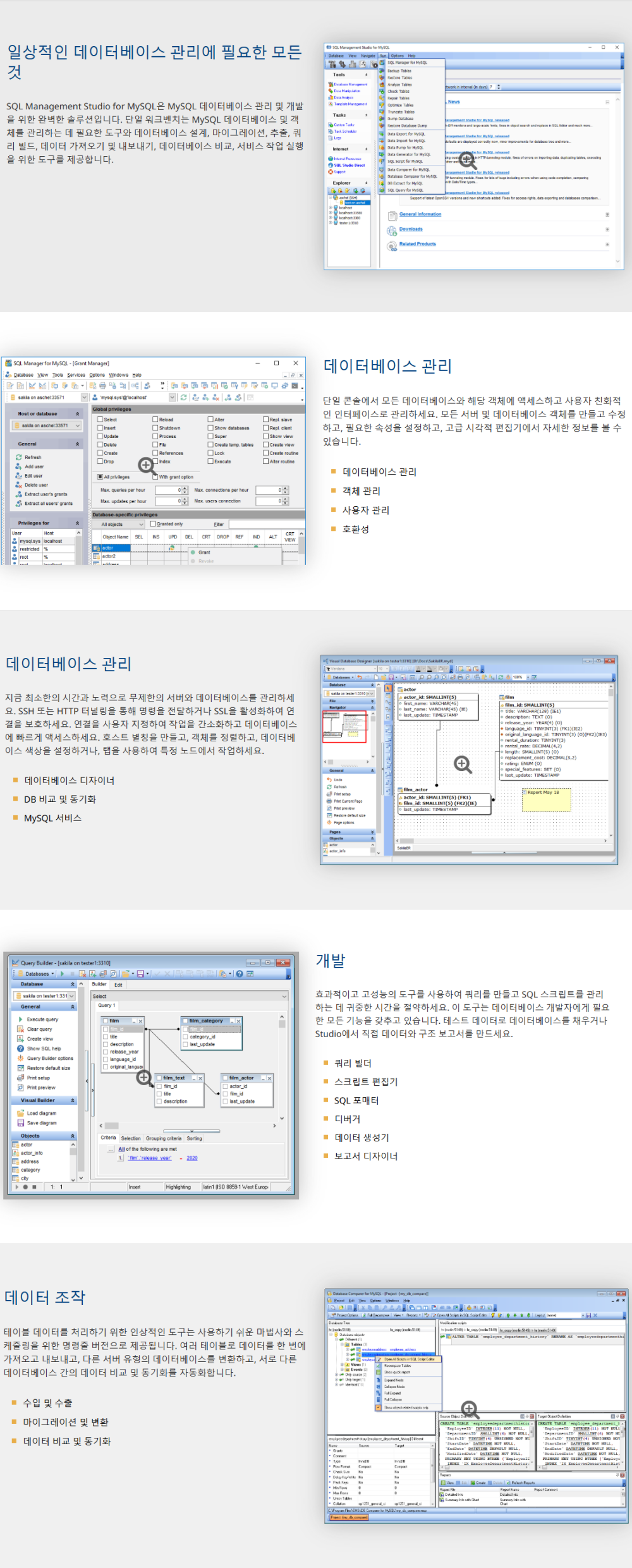 SQL Management Studio for MySQL | 소프트웨어카탈로그