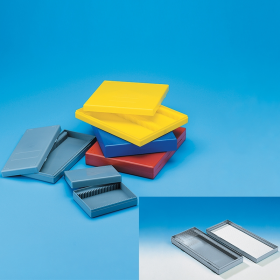 [Tarsons] 수평형 슬라이드 박스 (50매용, W230×D95×H35mm, White, T481020)