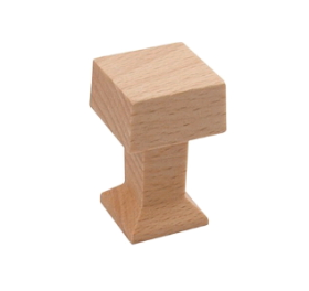 [철물박사] 무도색 원목 사각 가구 손잡이 (21x21x35mm, 1개)