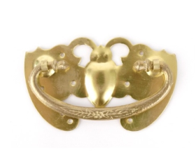 [철물박사] 박쥐 장식 고리 손잡이 (골드/76x46mm, 1개)