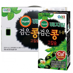 [정식품] 베지밀 검은콩 고칼슘 두유 (190ml/일반, 48개)