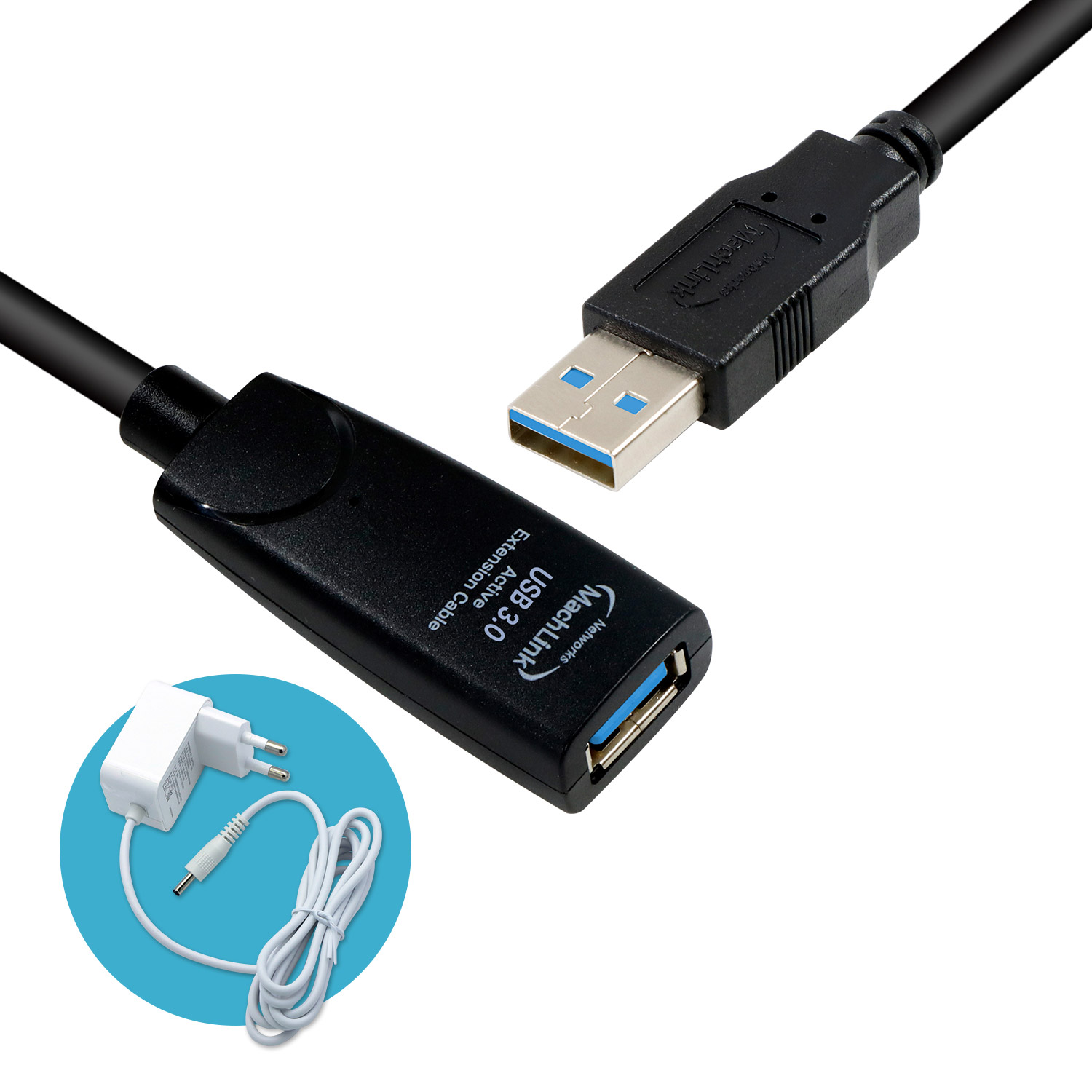 [마하링크] USB 3.0 리피터 유전원 연장 케이블 30M ML-PWU3R30